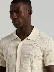 Jacquard Pattern Button Front Sweater