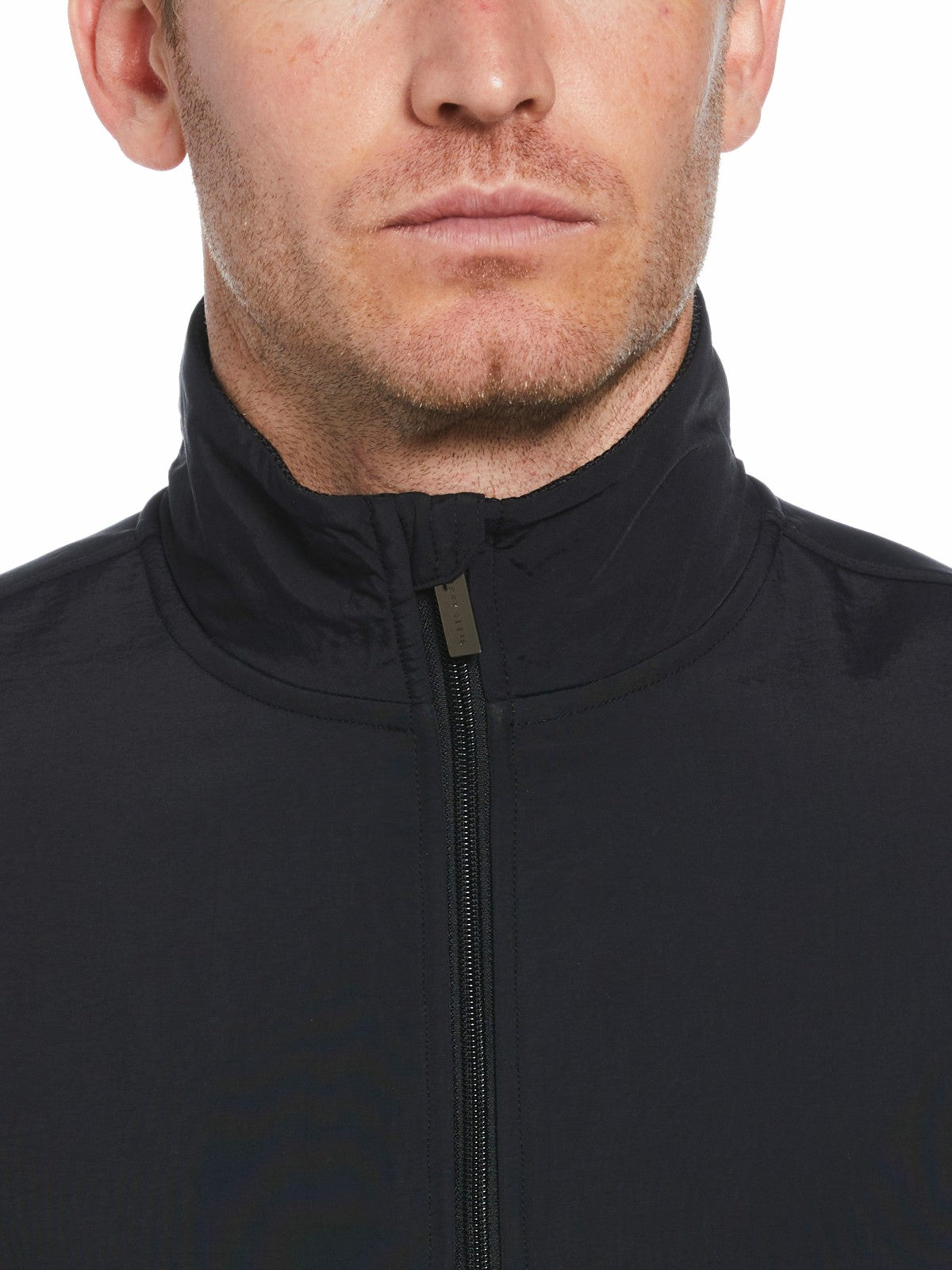 Solid Stretch Full-Zip Fleece Jacket