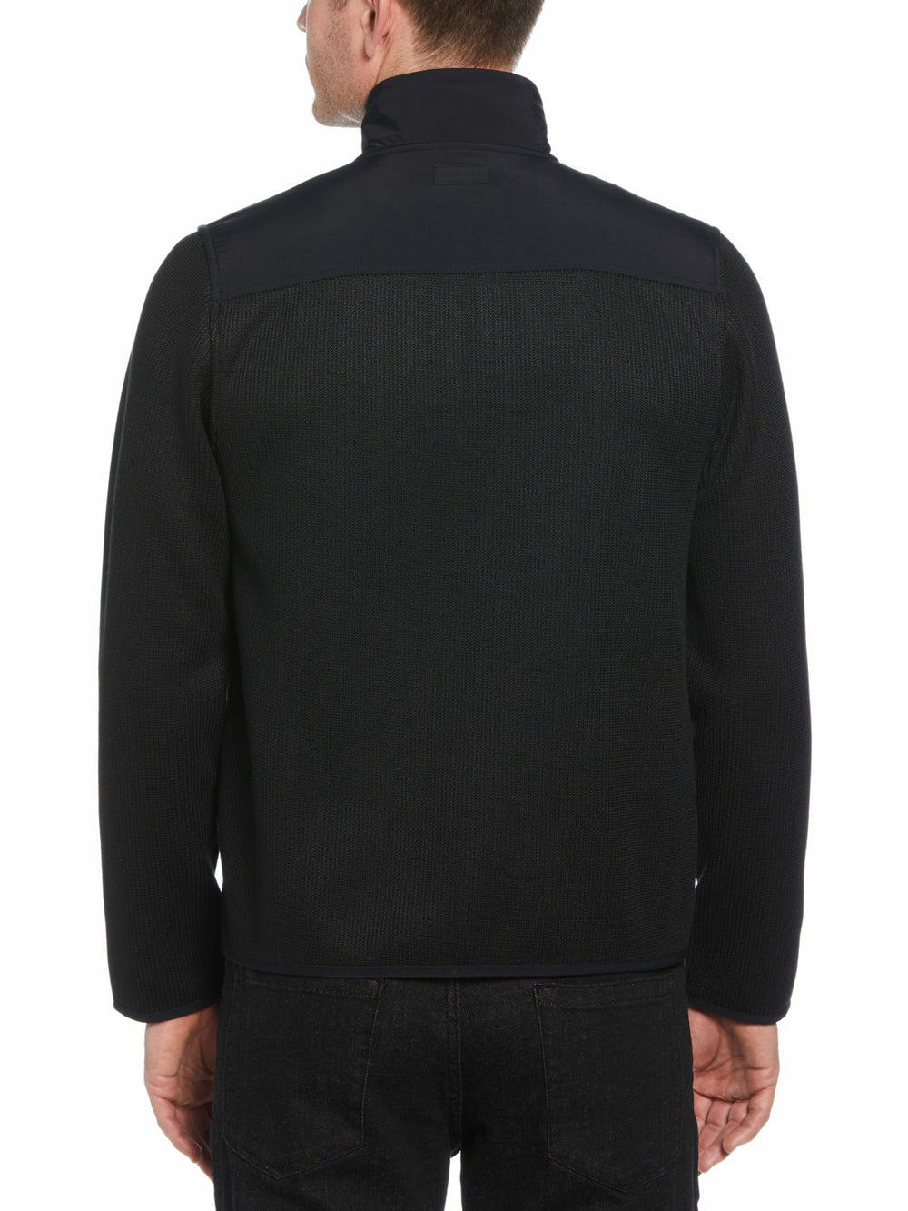 Solid Stretch Full-Zip Fleece Jacket