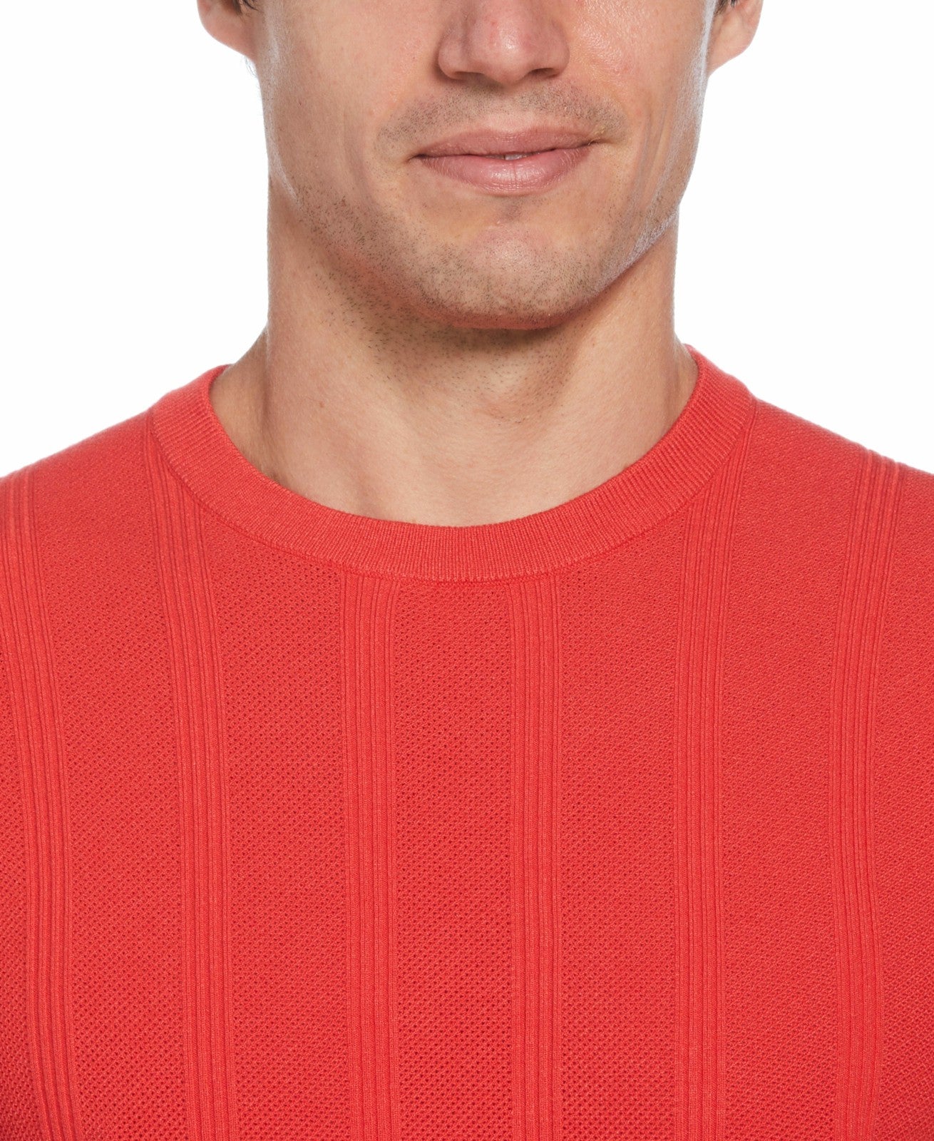 Tech Knit Striped Crew Neck Shirt