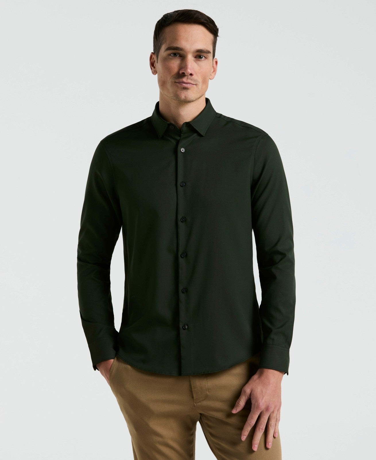 Men's Untucked Slim Fit Stretch Shirt