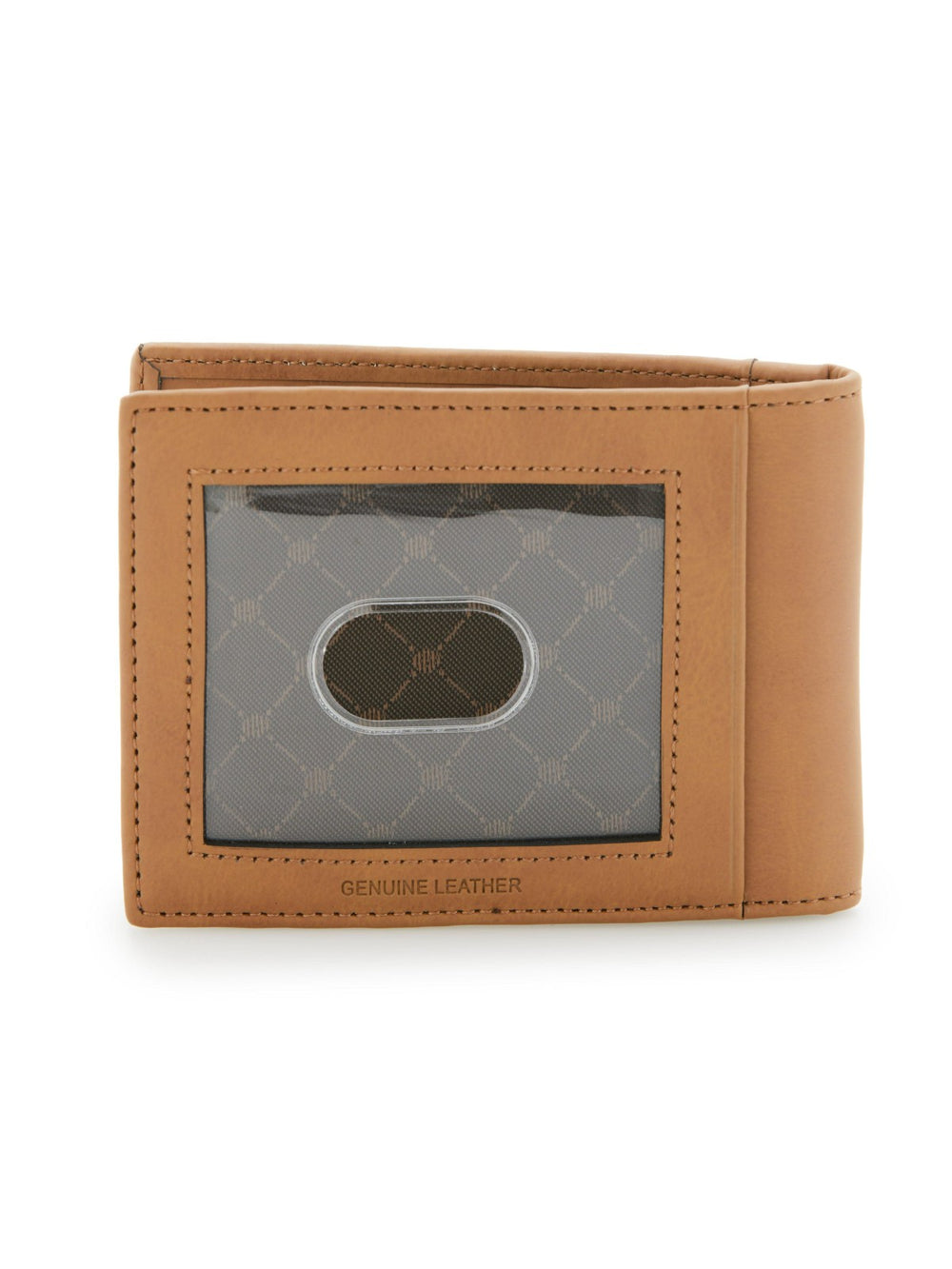 Tan Leather Money Clip Wallet