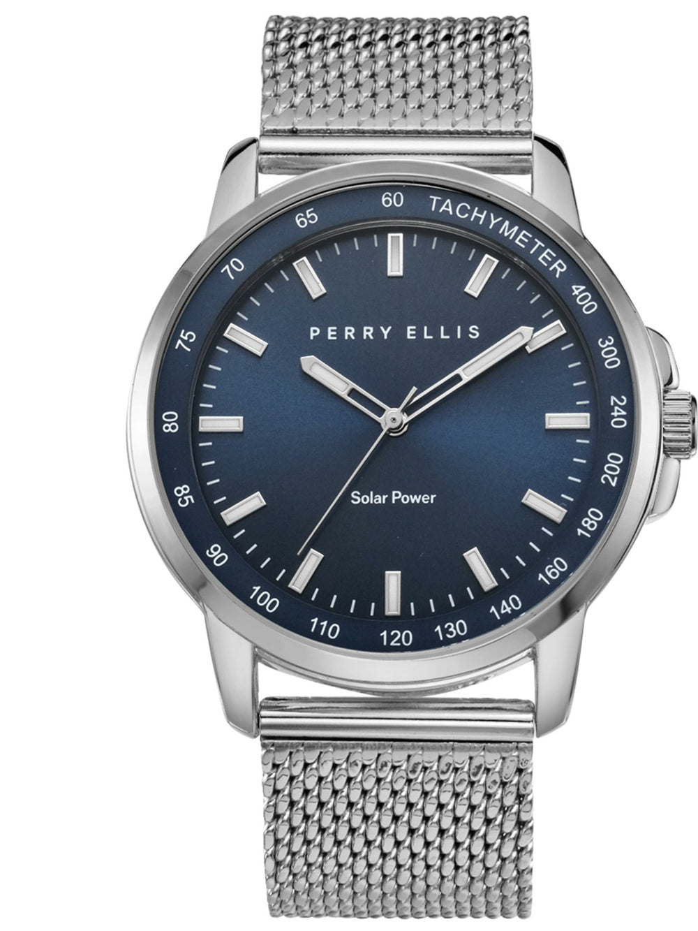 Solar Powered Silver Stainless Steel Watch
